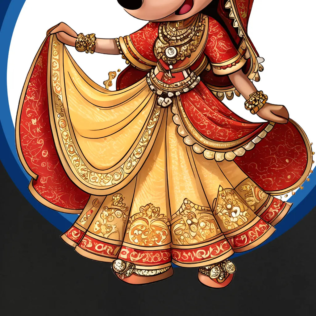 Munni Mouse Classic Red Lehenga