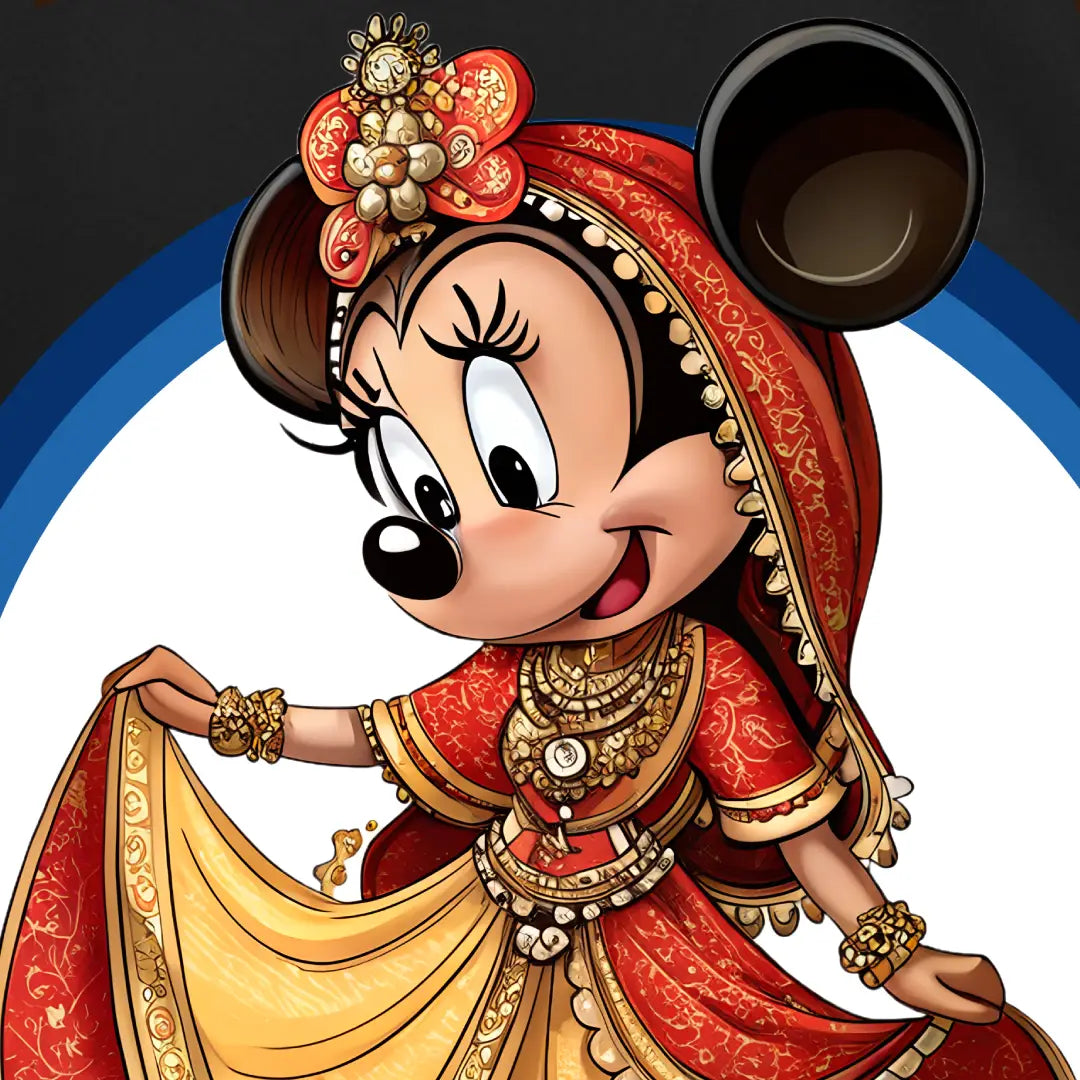 Munni Mouse Classic Red Lehenga